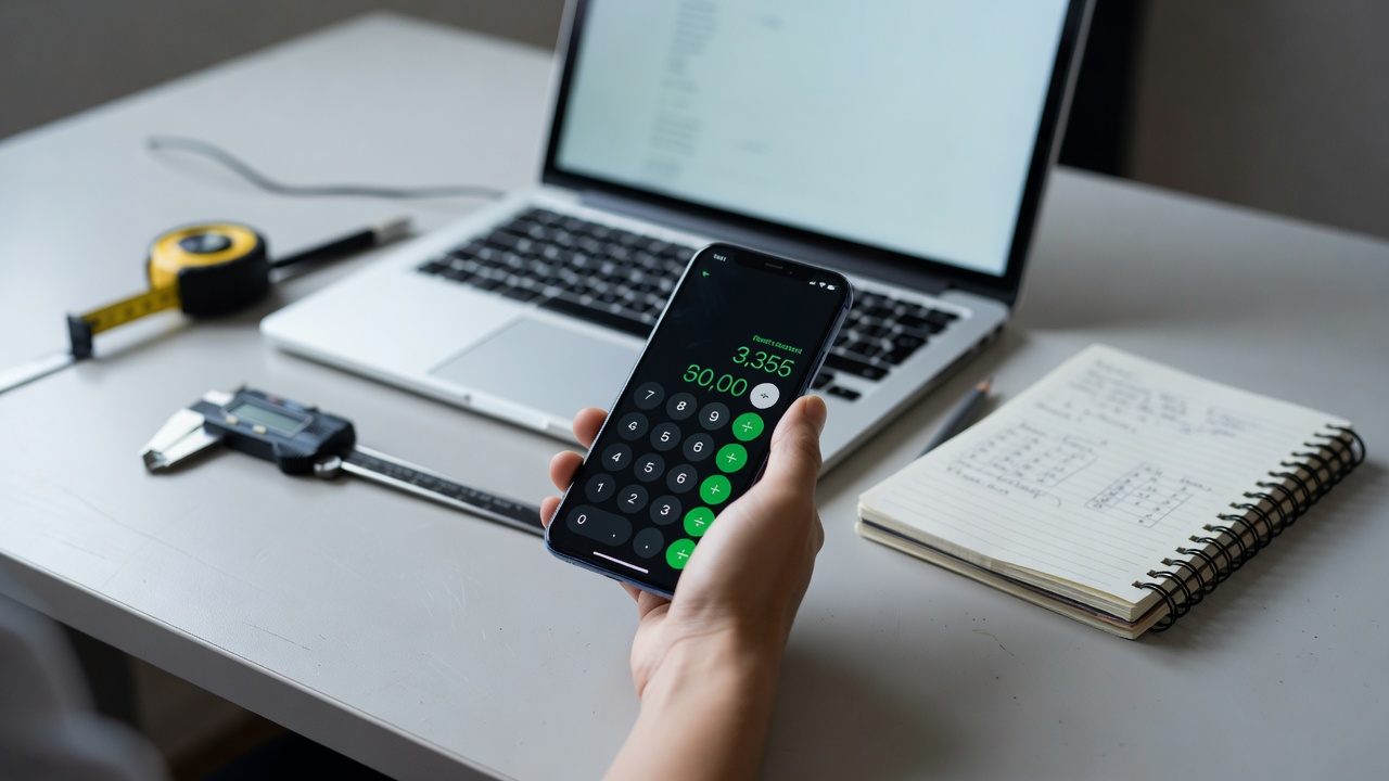 Cost calculator interface